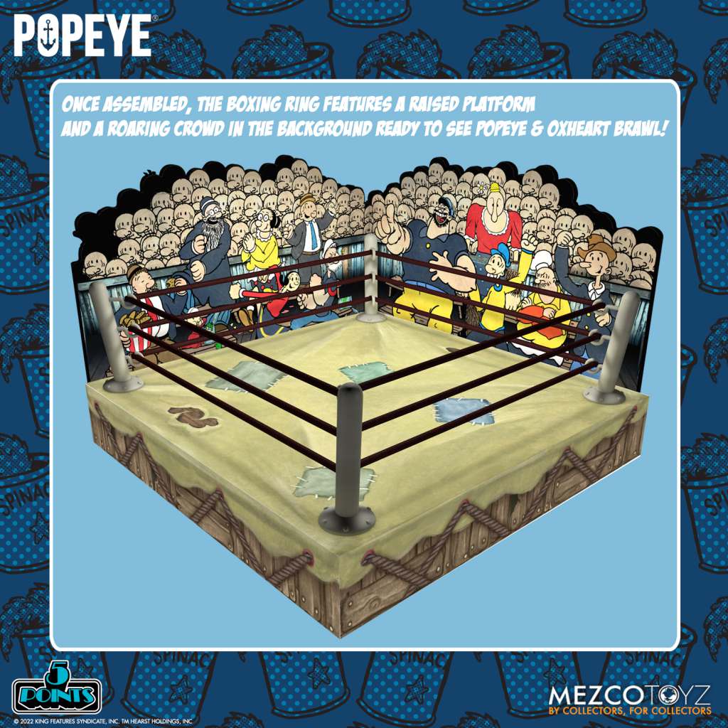 5 Points Popeye & Oxheart Actionfiguren 8cm Box Set Mezco Toyz