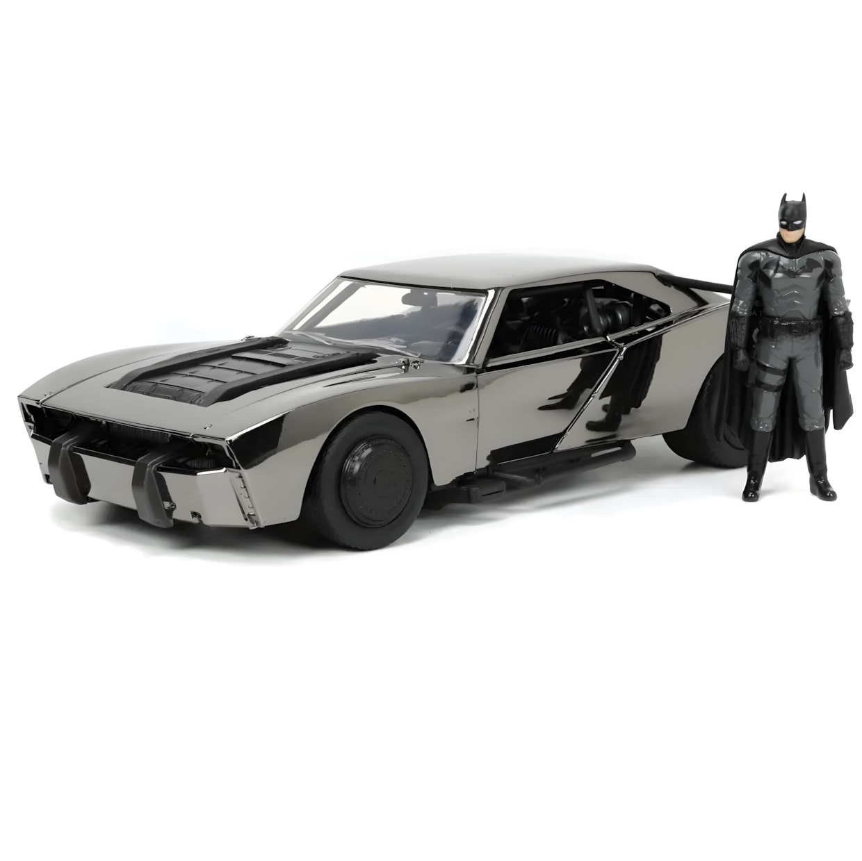 Jada Toys Next Level 1:24 Batmobil & Batman (2022) – SDCC Chrome Edition