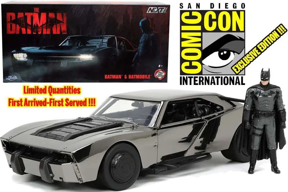 Jada Toys Next Level 1:24 Batmobil & Batman (2022) – SDCC Chrome Edition