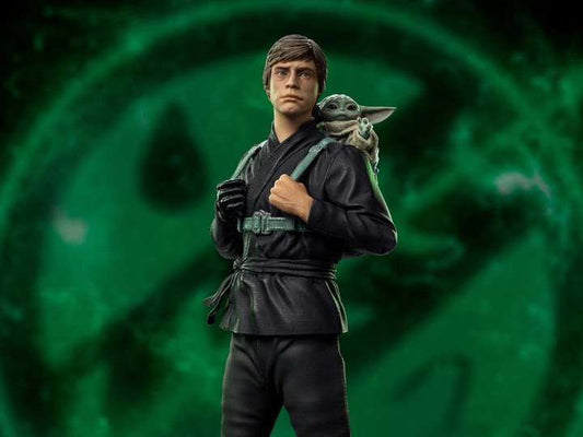 Star Wars Book of Boba 20cm Fett Art Scale Statue 1/10 Luke Skywalker & Grogu Iron Studios