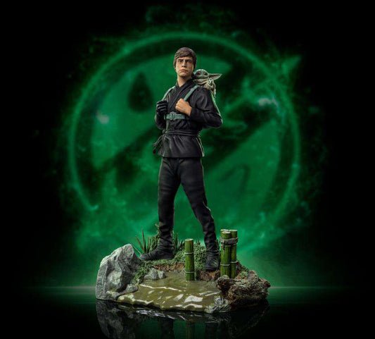Star Wars Book of Boba 20cm Fett Art Scale Statue 1/10 Luke Skywalker & Grogu Iron Studios