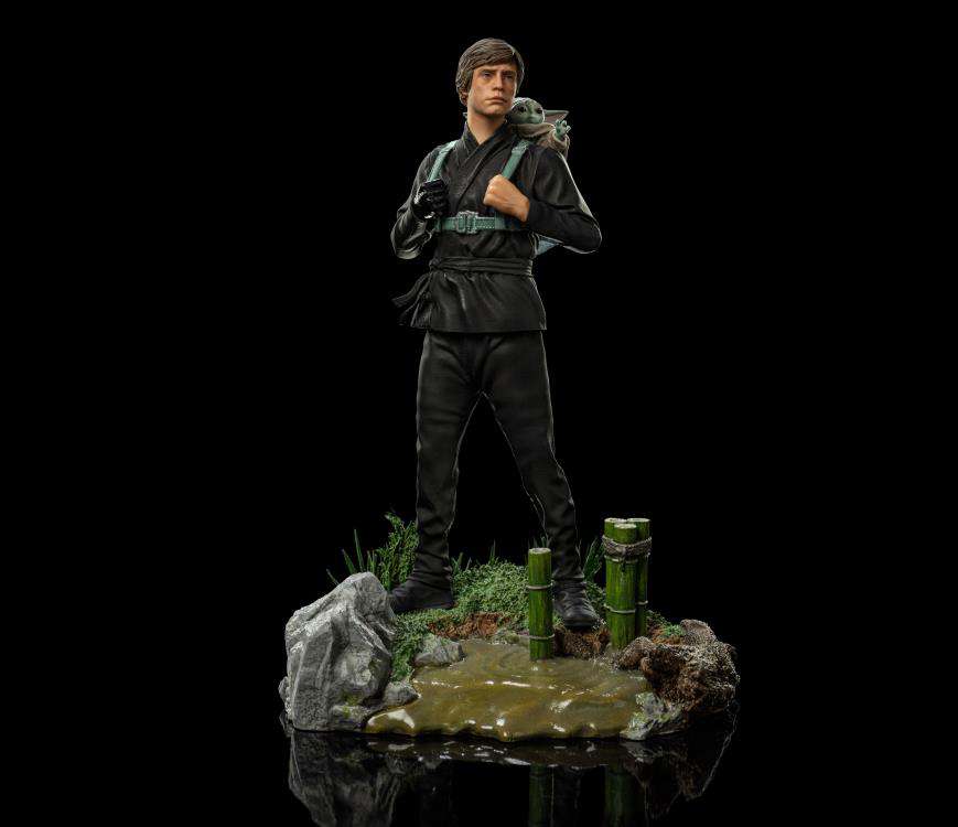 Star Wars Book of Boba 20cm Fett Art Scale Statue 1/10 Luke Skywalker & Grogu Iron Studios