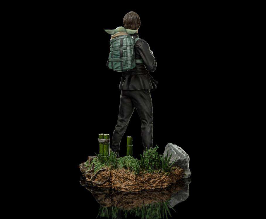 Star Wars Book of Boba 20cm Fett Art Scale Statue 1/10 Luke Skywalker & Grogu Iron Studios
