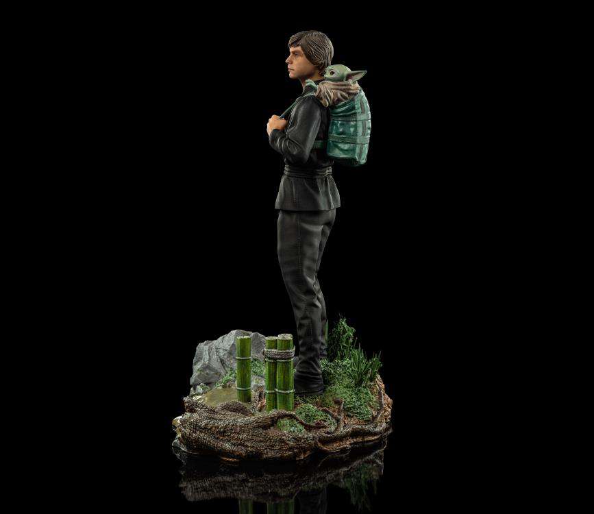 Star Wars Book of Boba 20cm Fett Art Scale Statue 1/10 Luke Skywalker & Grogu Iron Studios