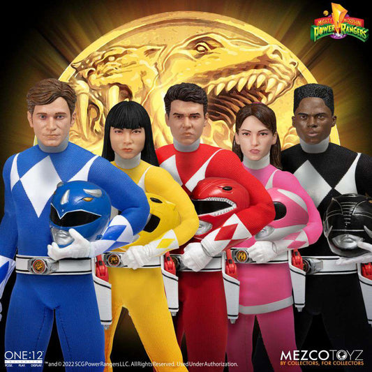 One12Collective MM Power Rangers DLX Set Mezco Toyz
