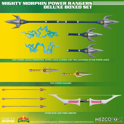 One12Collective MM Power Rangers DLX Set Mezco Toyz