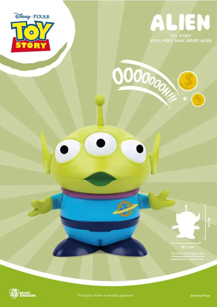 Beast Kingdom Toy Story Alien Große Vinyl-Spardose – 40 cm