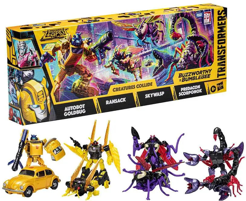 Hasbro Transformers Buzzworthy Bumblebee Creatures Collide 4er-Pack