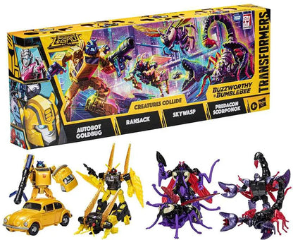 Hasbro Transformers Buzzworthy Bumblebee Creatures Collide 4er-Pack