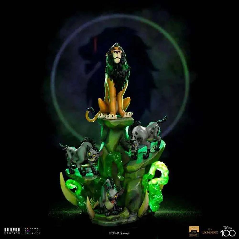 Iron Studios Disney 100: Scar Deluxe Art Scale Statue 1/10 – Der König der Löwen (31 cm)