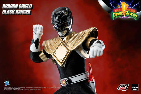 Mmpr Dragon Shield Black Ranger Power Rangers Actionfigur 30cm 1/6 Af Threezero