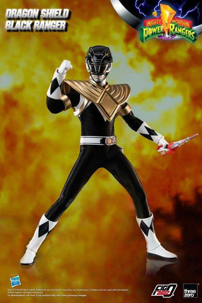 Mmpr Dragon Shield Black Ranger Power Rangers Actionfigur 30cm 1/6 Af Threezero