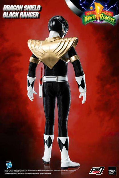 Mmpr Dragon Shield Black Ranger Power Rangers Actionfigur 30cm 1/6 Af Threezero