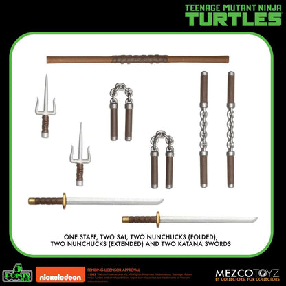 5 Points Teenage Mutant Ninja Turtles Figuren 9cm Deluxe-Set Mezco Toyz