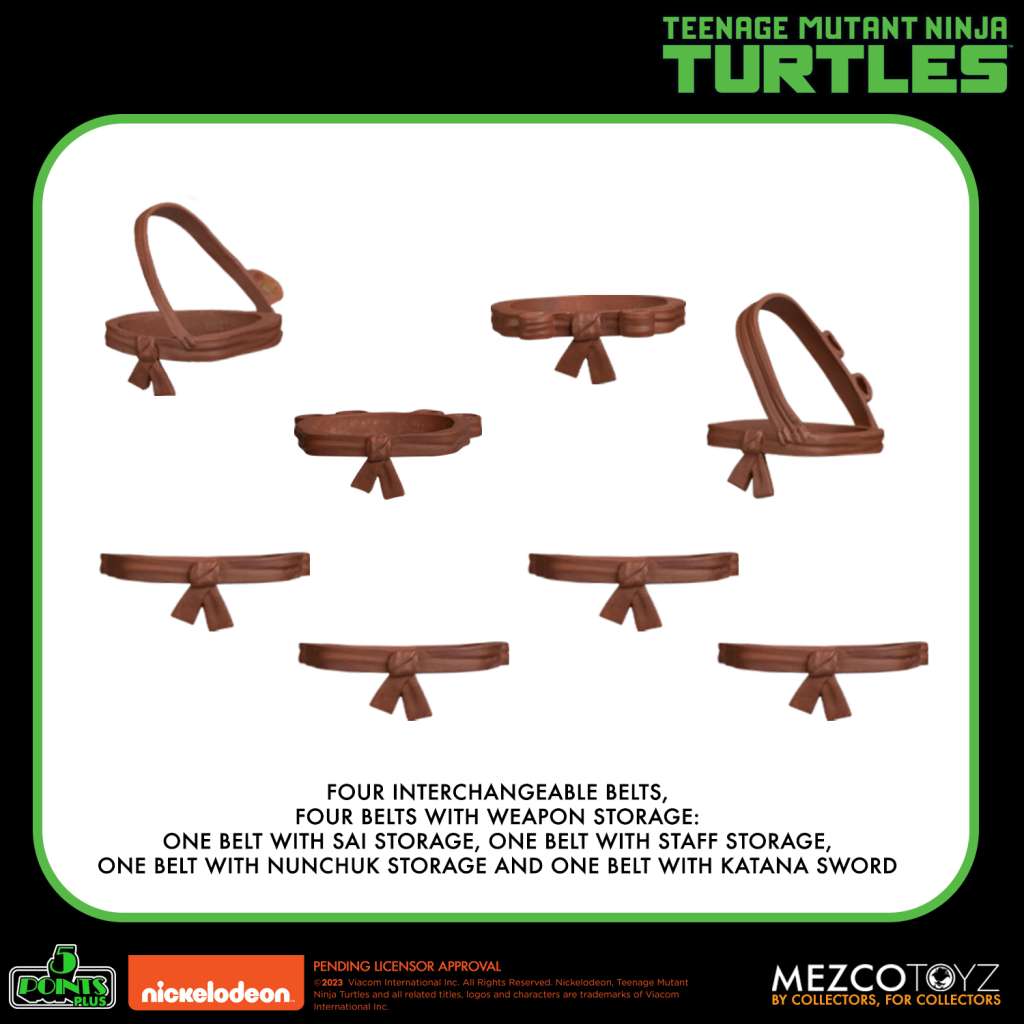 5 Points Teenage Mutant Ninja Turtles Figuren 9cm Deluxe-Set Mezco Toyz