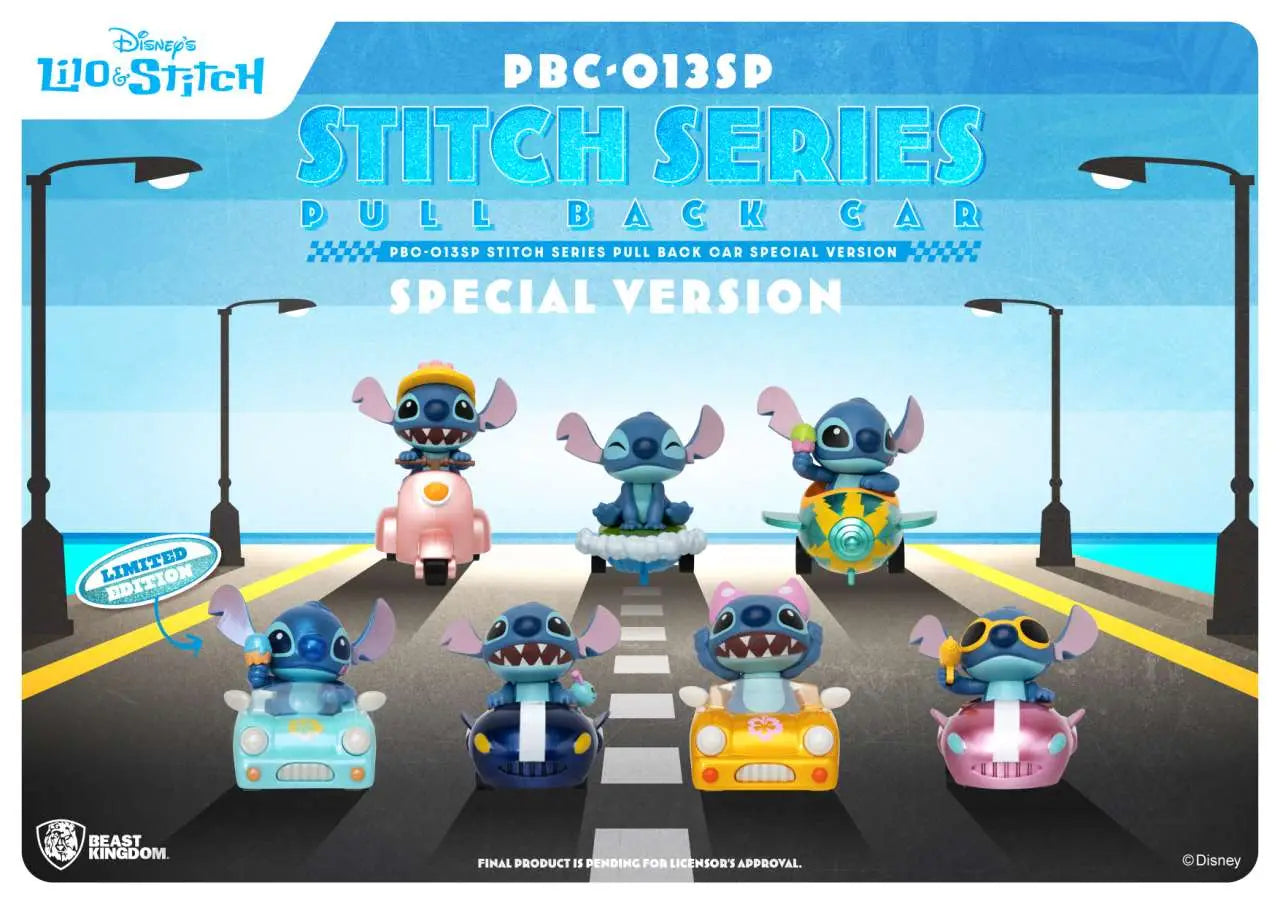 Beast Kingdom PBC-013SP Lilo & Stitch Pull Back Car – 6er Special Edition Display