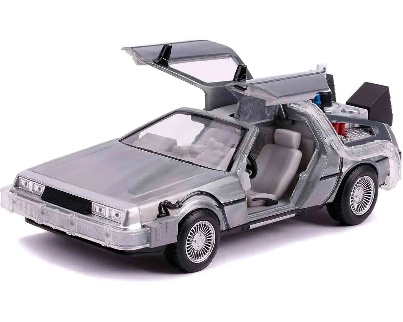 Zurück in die Zukunft II – DeLorean Time Machine 1:24 Die-Cast Modell mit Licht – Jada Toys