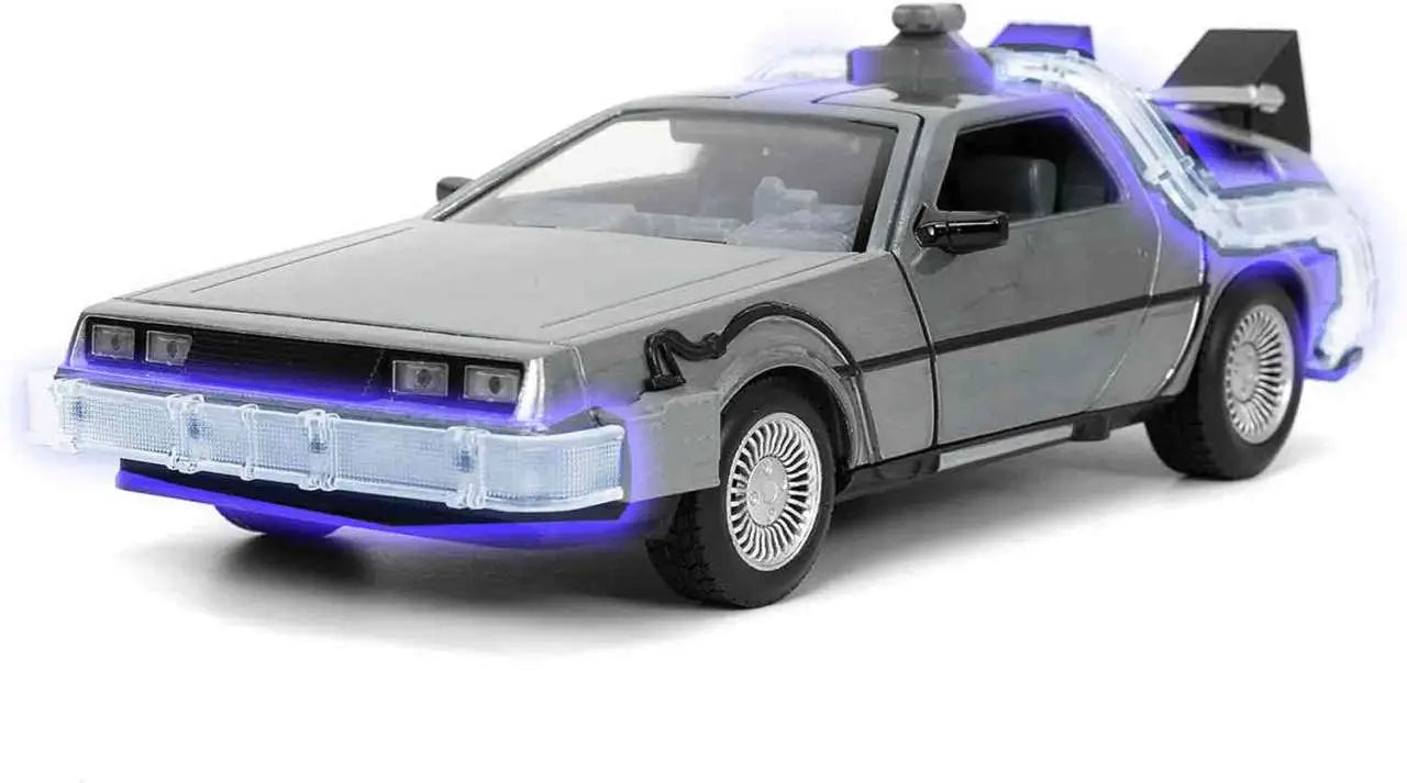 Zurück in die Zukunft II – DeLorean Time Machine 1:24 Die-Cast Modell mit Licht – Jada Toys