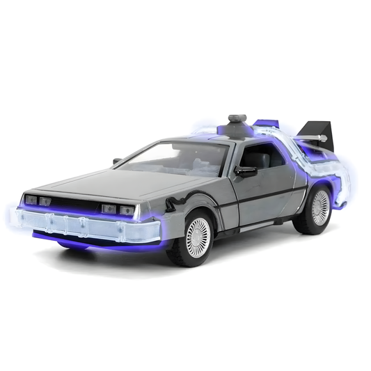 Zurück in die Zukunft II – DeLorean Time Machine 1:24 Die-Cast Modell mit Licht – Jada Toys