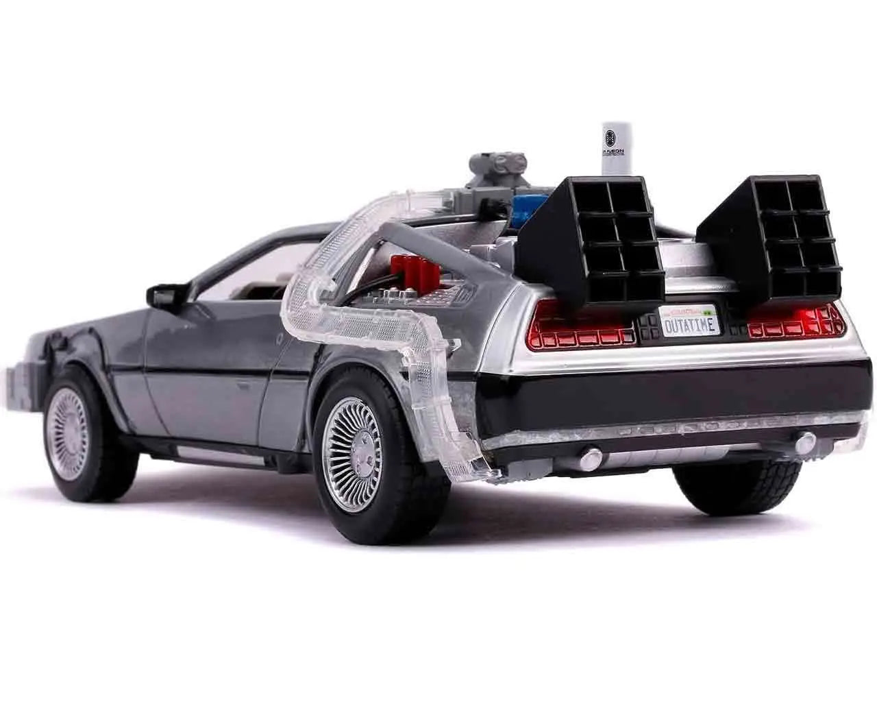 Zurück in die Zukunft II – DeLorean Time Machine 1:24 Die-Cast Modell mit Licht – Jada Toys
