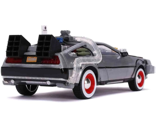 Zurück in die Zukunft III – DeLorean Time Machine 1:24 Die-Cast Modell mit LED – Jada Toys