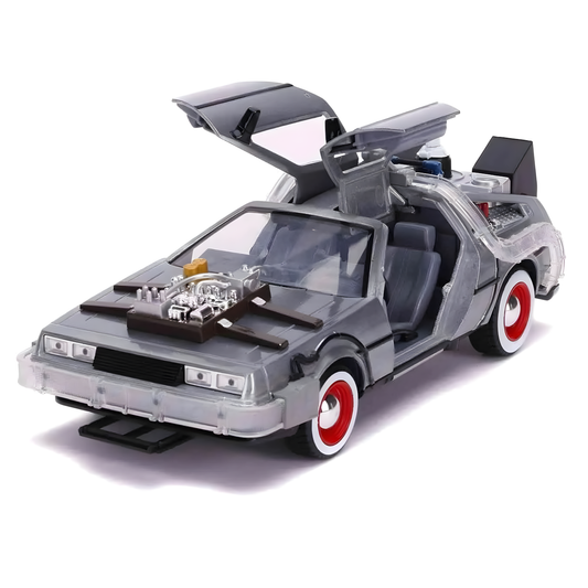Zurück in die Zukunft III – DeLorean Time Machine 1:24 Die-Cast Modell mit LED – Jada Toys