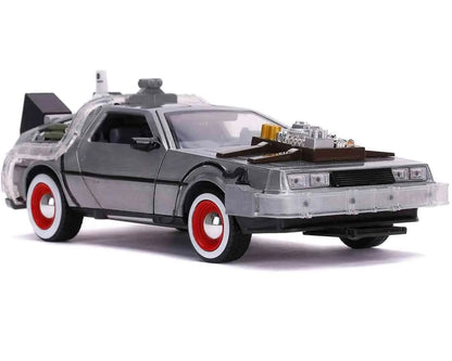 Zurück in die Zukunft III – DeLorean Time Machine 1:24 Die-Cast Modell mit LED – Jada Toys