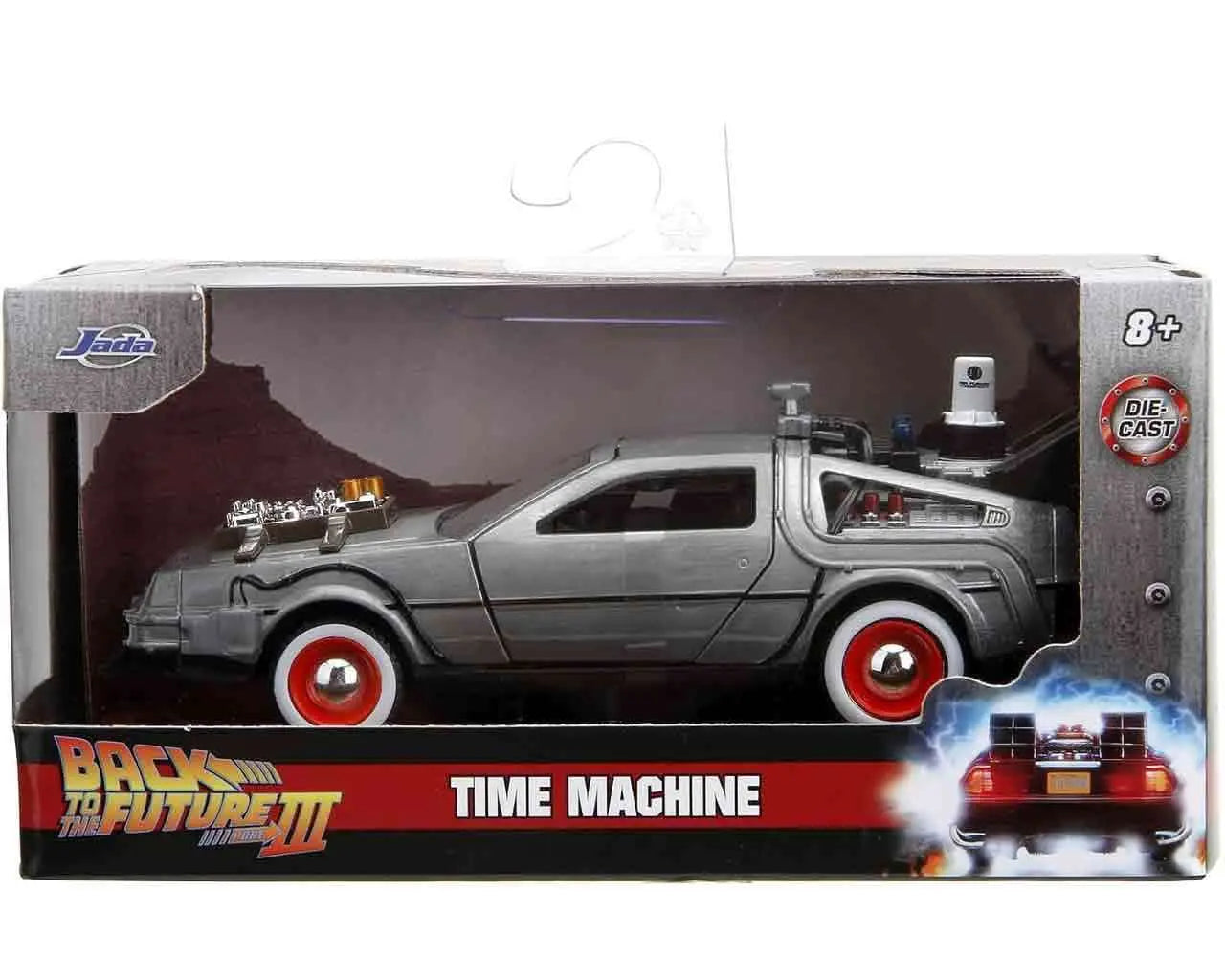 Zurück in die Zukunft III – DeLorean Time Machine 1:32 Die-Cast Modell – Jada Toys