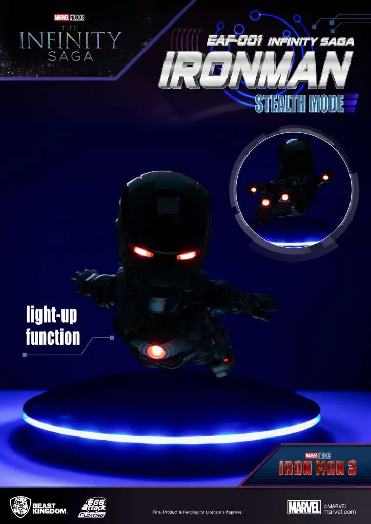 Beast Kingdom Egg Attack Floating Infinity Saga Iron Man Stealth Mode – 16 cm Schwebende Figur