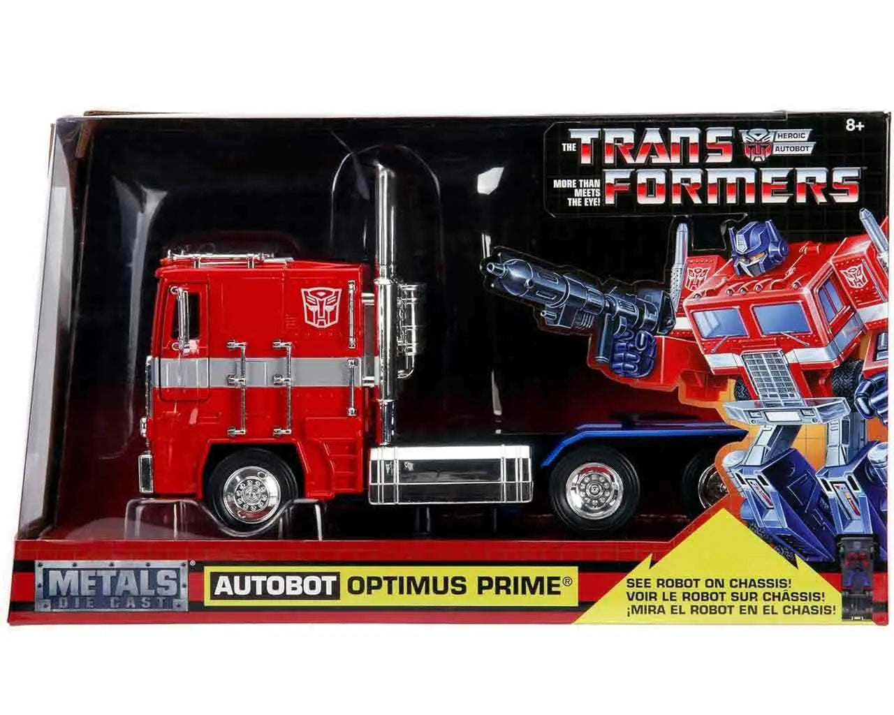 Jada Toys Transformers G1 Optimus Prime 1:24 Die-Cast Metallmodell