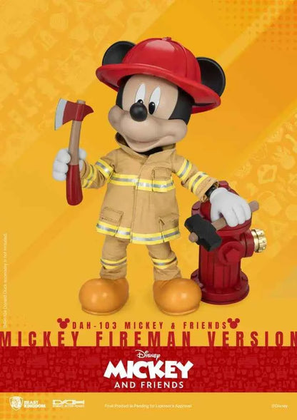 Beast Kingdom DAH-103 Mickey & Friends Mickey Mouse Feuerwehrmann – Actionfigur