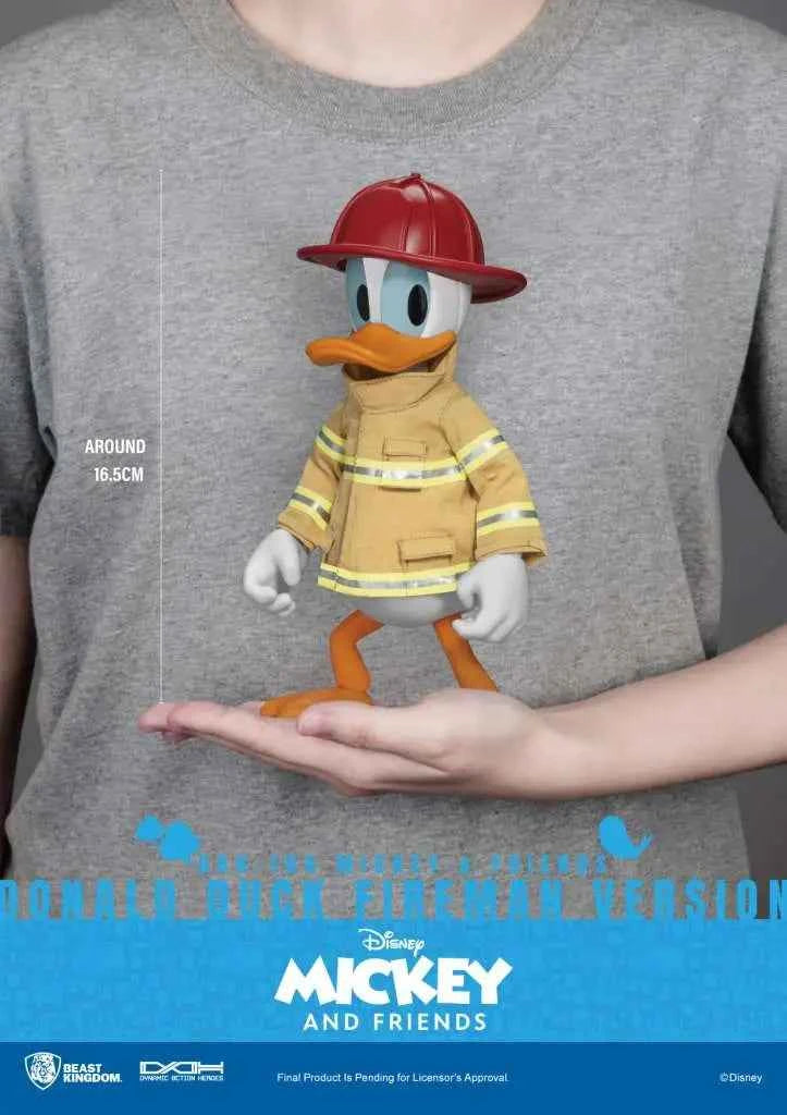 Beast Kingdom DAH-104 Mickey & Friends Donald Duck Feuerwehrmann – Actionfigur