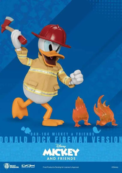 Beast Kingdom DAH-104 Mickey & Friends Donald Duck Feuerwehrmann – Actionfigur
