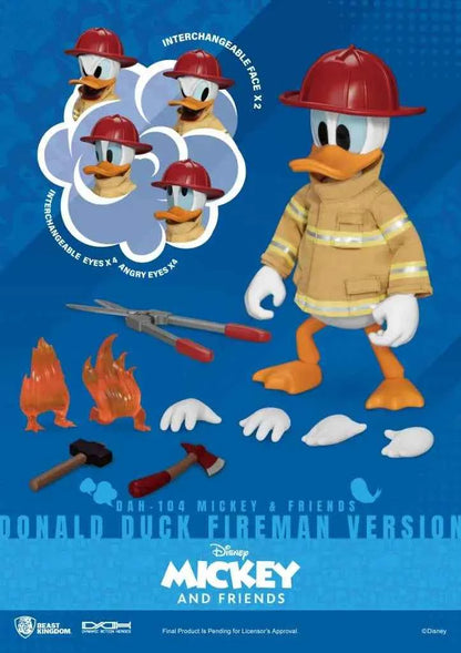 Beast Kingdom DAH-104 Mickey & Friends Donald Duck Feuerwehrmann – Actionfigur