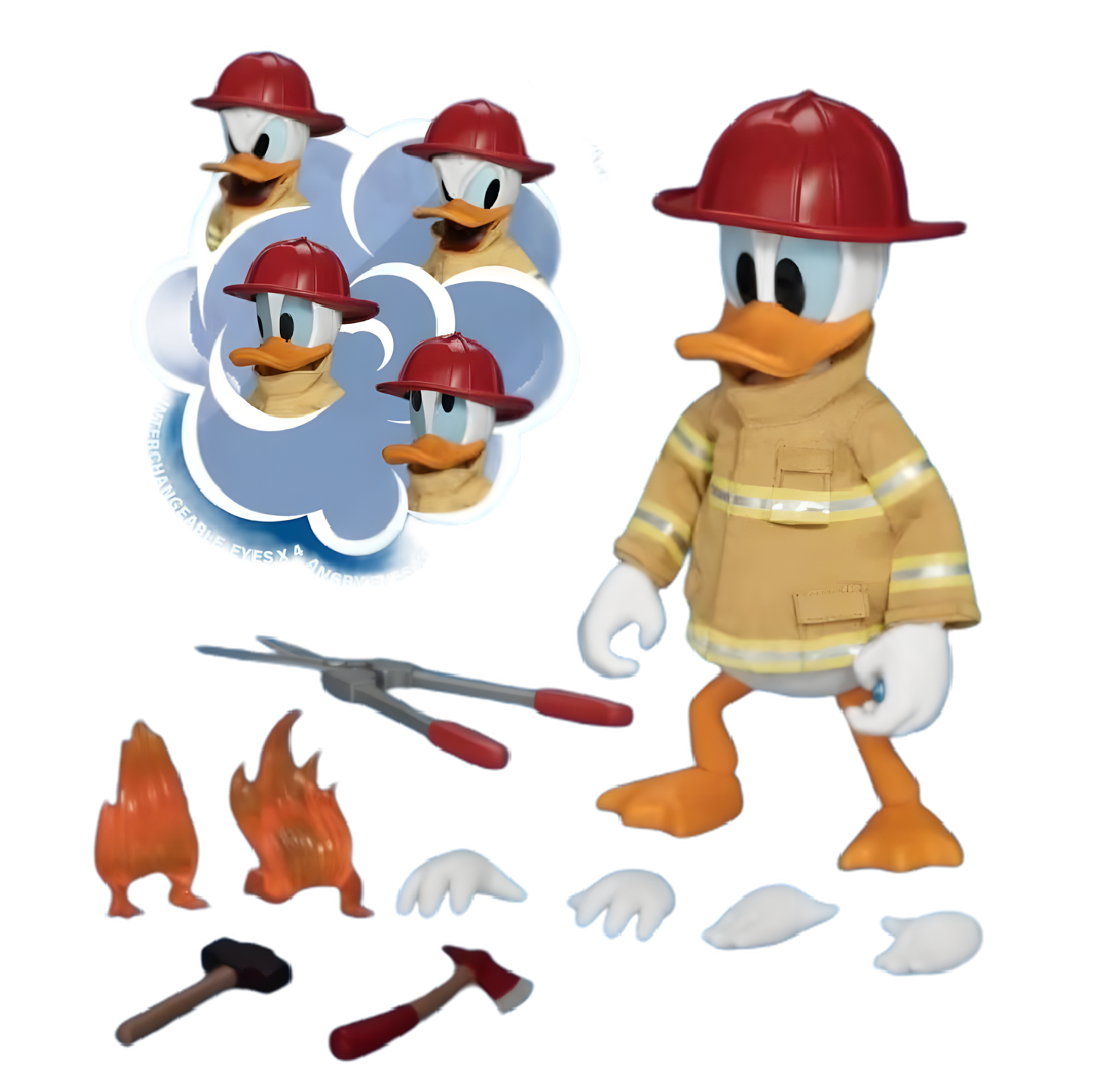 Beast Kingdom DAH-104 Mickey & Friends Donald Duck Feuerwehrmann – Actionfigur