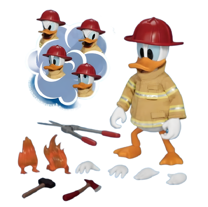 Beast Kingdom DAH-104 Mickey & Friends Donald Duck Feuerwehrmann – Actionfigur