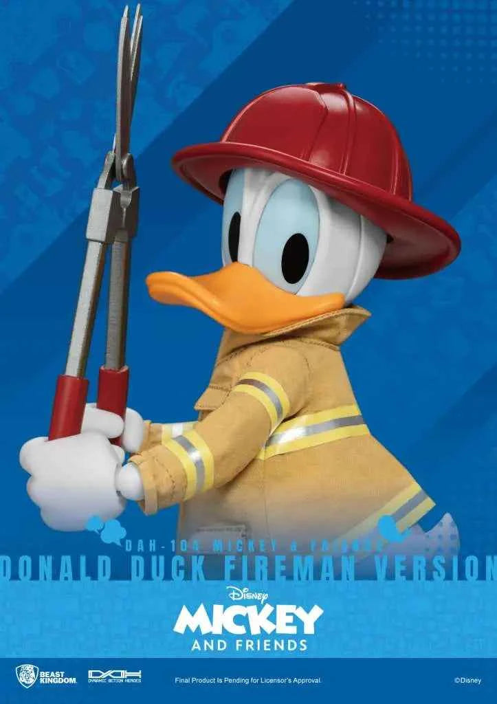 Beast Kingdom DAH-104 Mickey & Friends Donald Duck Feuerwehrmann – Actionfigur