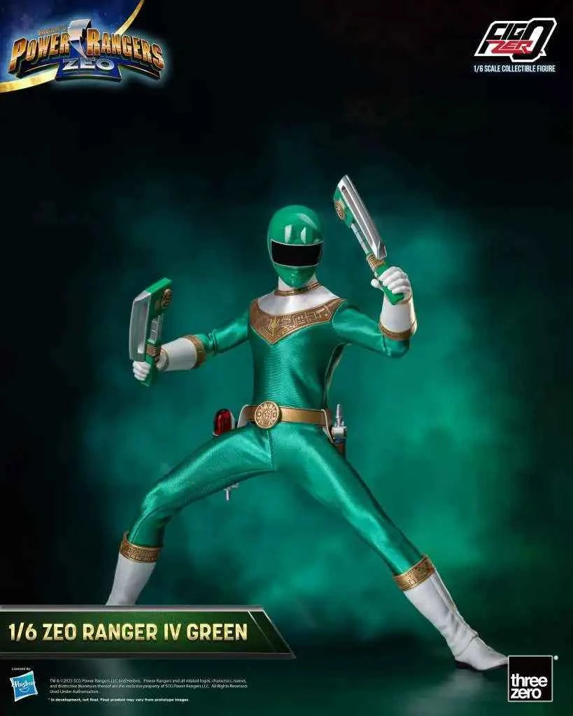 threezero FigZero Power Rangers Zeo: Zeo Ranger IV Green – 1/6 Sammlerfigur (30 cm) - Actionfigurenwelt - Actionfigur Sammlerstück
