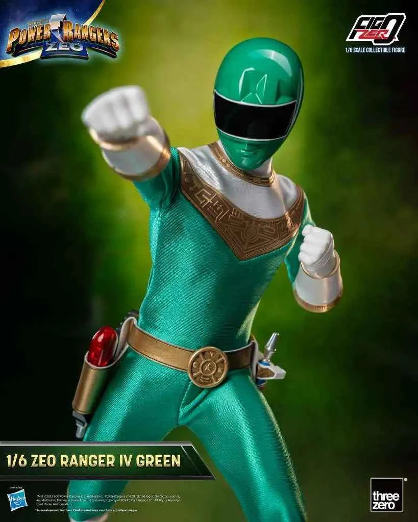 threezero FigZero Power Rangers Zeo: Zeo Ranger IV Green – 1/6 Sammlerfigur (30 cm) - Actionfigurenwelt - Actionfigur Sammlerstück
