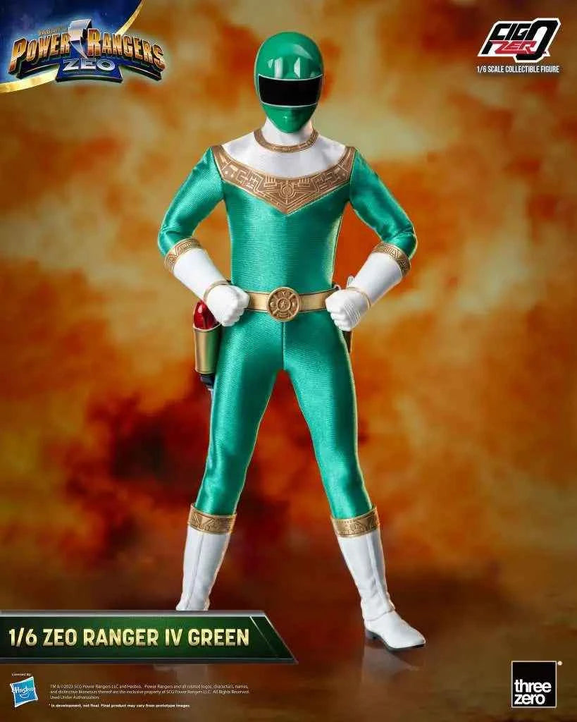 threezero FigZero Power Rangers Zeo: Zeo Ranger IV Green – 1/6 Sammlerfigur (30 cm) - Actionfigurenwelt - Actionfigur Sammlerstück