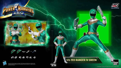 threezero FigZero Power Rangers Zeo: Zeo Ranger IV Green – 1/6 Sammlerfigur (30 cm) - Actionfigurenwelt - Actionfigur Sammlerstück