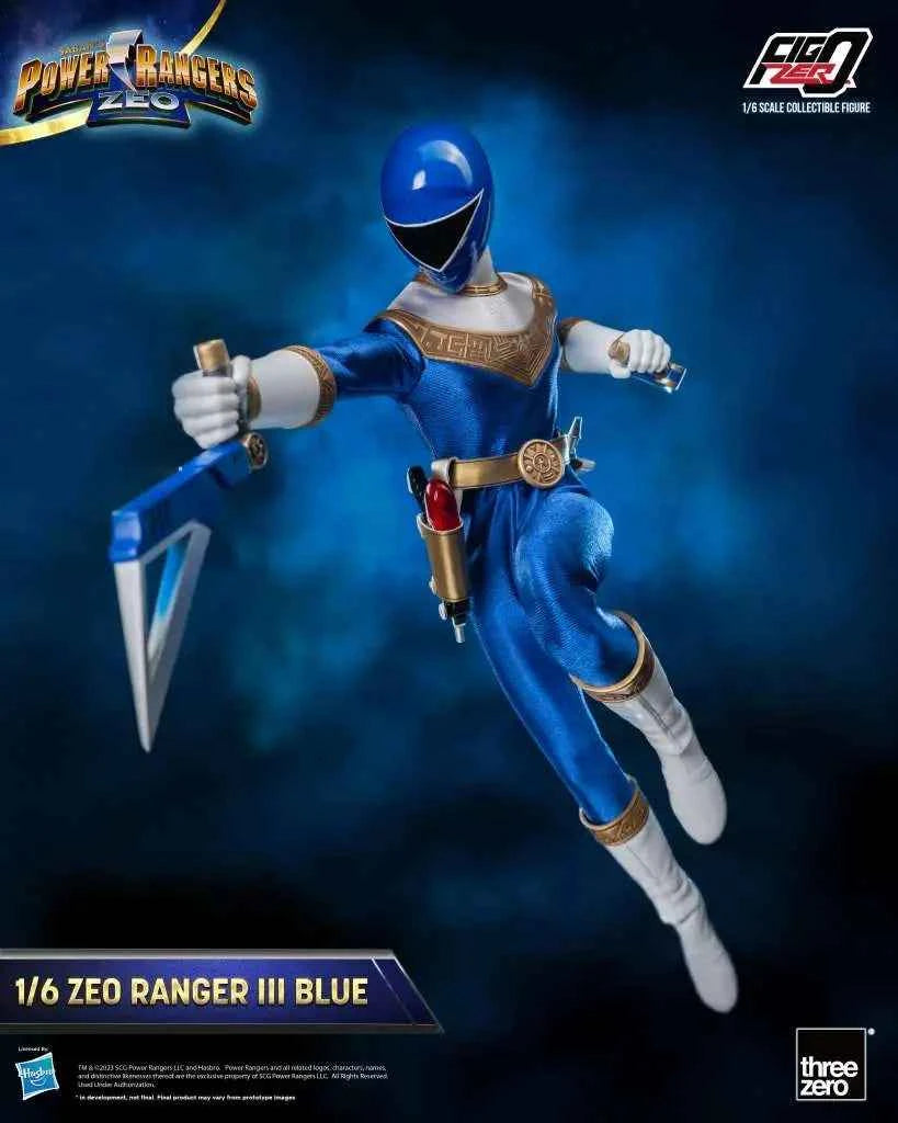 threezero FigZero Power Rangers Zeo: Zeo Ranger III Blue – 1/6 Sammlerfigur (30 cm) - Actionfigurenwelt - Actionfigur Sammlerstück