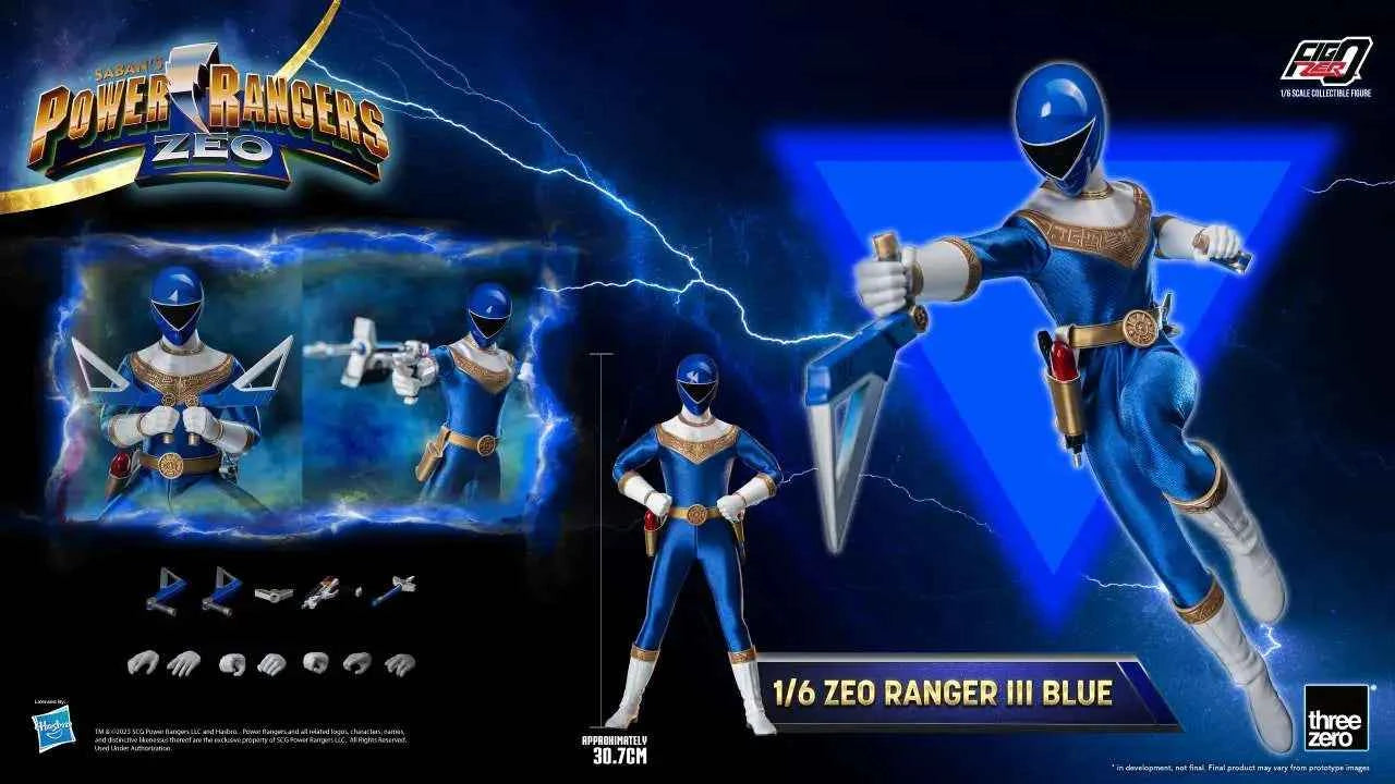 threezero FigZero Power Rangers Zeo: Zeo Ranger III Blue – 1/6 Sammlerfigur (30 cm) - Actionfigurenwelt - Actionfigur Sammlerstück