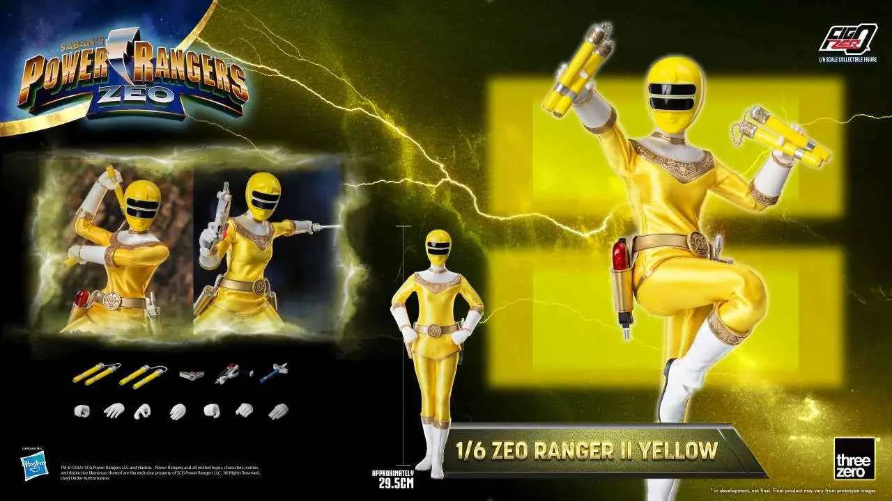threezero FigZero Power Rangers Zeo: Zeo Ranger II Yellow – 1/6 Sammlerfigur (30 cm) - Actionfigurenwelt - Actionfigur Sammlerstück