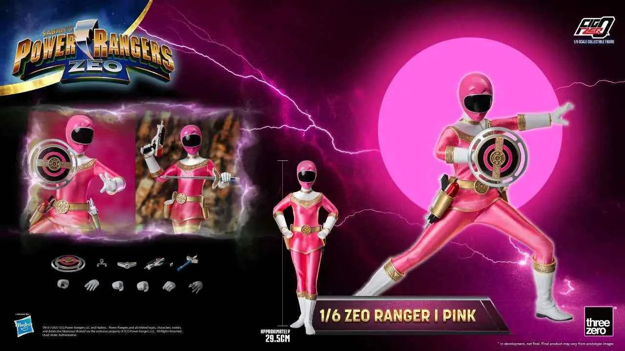 threezero FigZero Power Rangers Zeo: Zeo Ranger I Pink – 1/6 Sammlerfigur (30 cm) - Actionfigurenwelt - Actionfigur Sammlerstück