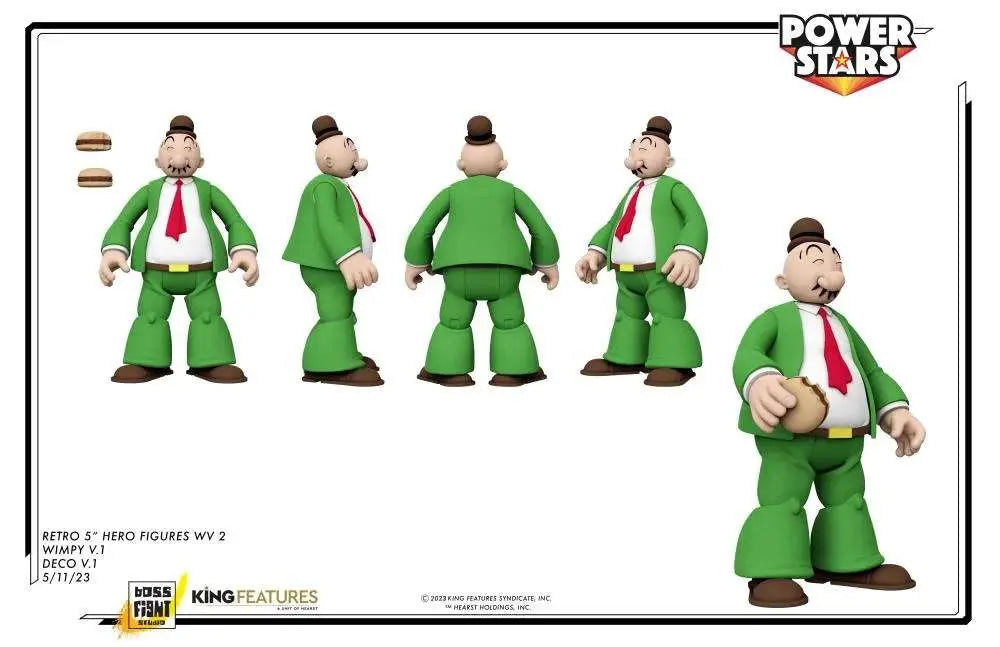 Boss Fight Studio Power Stars: Popeye – Wimpy (Schlappi) Actionfigur (12 cm)