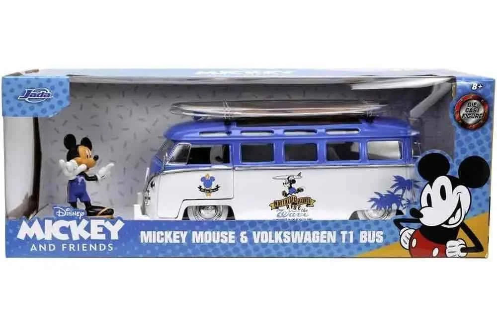 Jada Toys Disney Mickey Mouse & 1967 Volkswagen T1 Bus – 1:24 Die-Cast Sammlerset