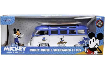Jada Toys Disney Mickey Mouse & 1967 Volkswagen T1 Bus – 1:24 Die-Cast Sammlerset