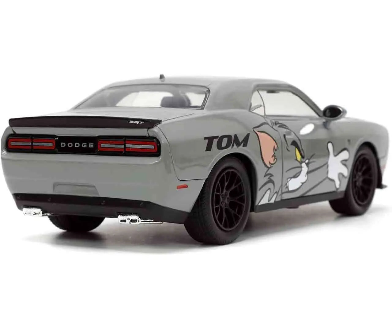 Jada Toys Tom & Jerry – 2015 Dodge Challenger Hellcat mit Jerry Metallfigur 1:24