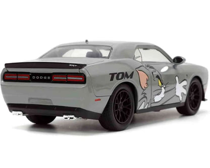 Jada Toys Tom & Jerry – 2015 Dodge Challenger Hellcat mit Jerry Metallfigur 1:24